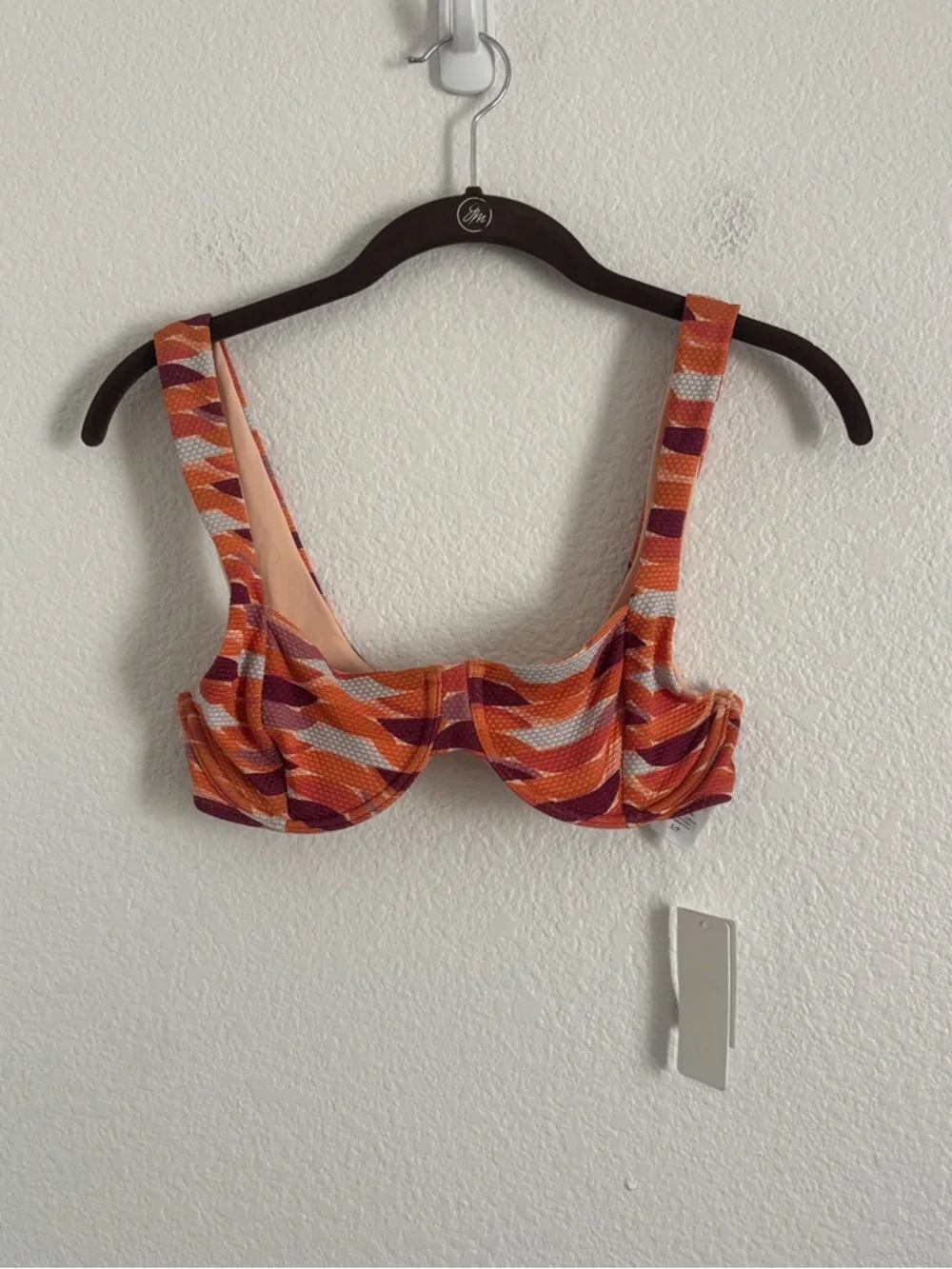NWT L Space Women's Size Small Multicolor Shimmer Tori Underwire Bikini Top